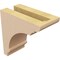 Ekena Millwork 3"W x 6"D x 6"H Classic Hughes Rough Cedar Woodgrain TimberThane Corbel, Primed Tan CORUR03X06X06HUGRCPR - alternate 4